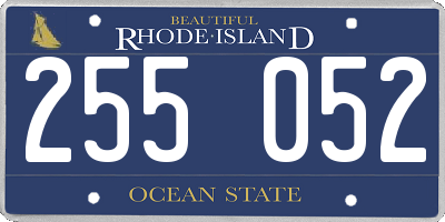 RI license plate 255052