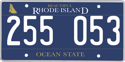 RI license plate 255053