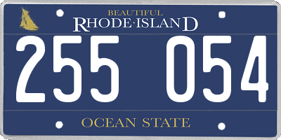 RI license plate 255054