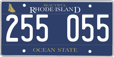RI license plate 255055