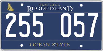 RI license plate 255057