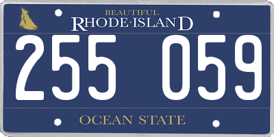 RI license plate 255059