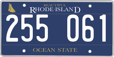 RI license plate 255061