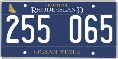 RI license plate 255065