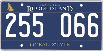 RI license plate 255066