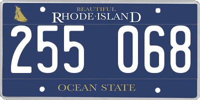 RI license plate 255068