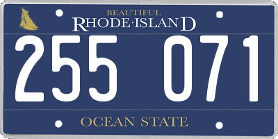 RI license plate 255071