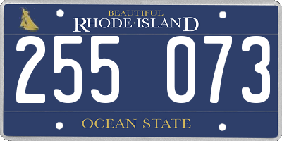 RI license plate 255073