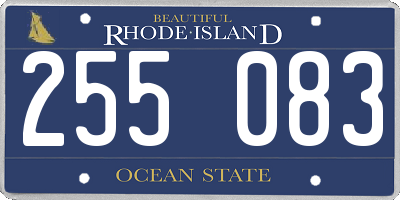 RI license plate 255083