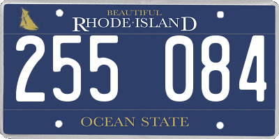 RI license plate 255084