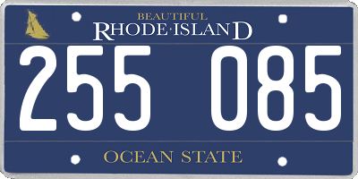 RI license plate 255085