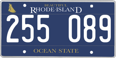 RI license plate 255089