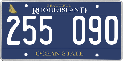 RI license plate 255090