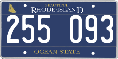 RI license plate 255093