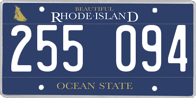 RI license plate 255094