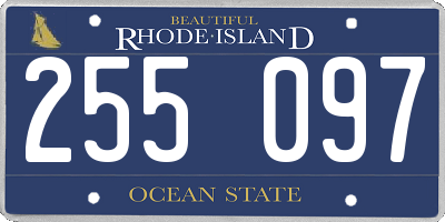 RI license plate 255097