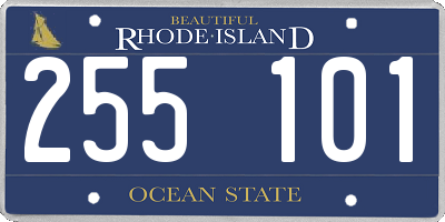 RI license plate 255101