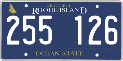 RI license plate 255126