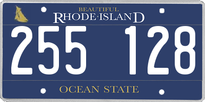 RI license plate 255128