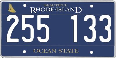RI license plate 255133