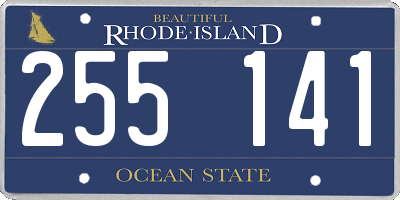 RI license plate 255141