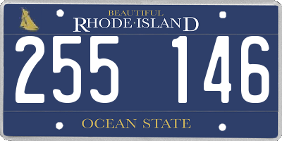RI license plate 255146