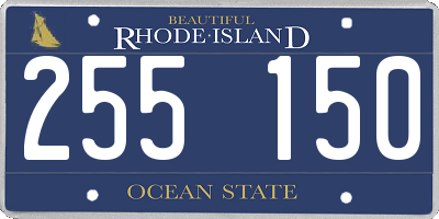 RI license plate 255150