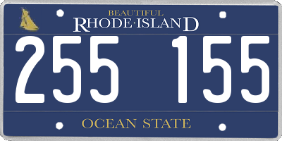 RI license plate 255155