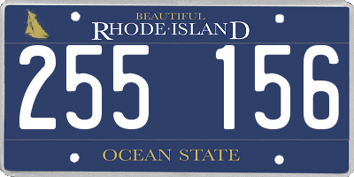 RI license plate 255156