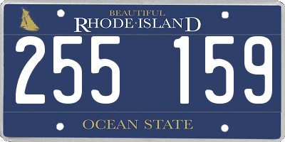 RI license plate 255159