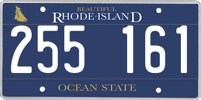 RI license plate 255161