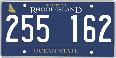 RI license plate 255162