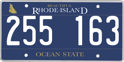 RI license plate 255163