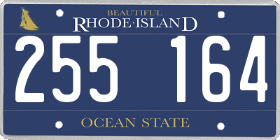 RI license plate 255164