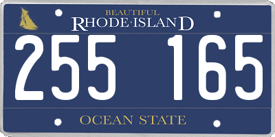 RI license plate 255165