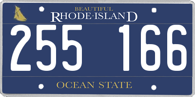 RI license plate 255166