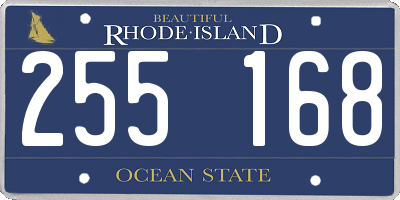 RI license plate 255168