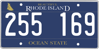 RI license plate 255169