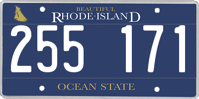 RI license plate 255171