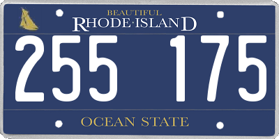 RI license plate 255175