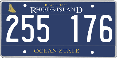 RI license plate 255176