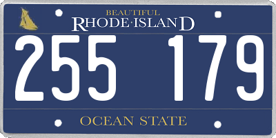 RI license plate 255179