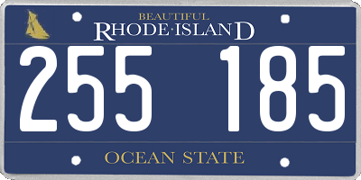 RI license plate 255185
