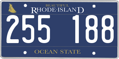 RI license plate 255188