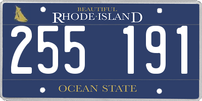 RI license plate 255191