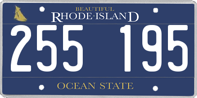 RI license plate 255195