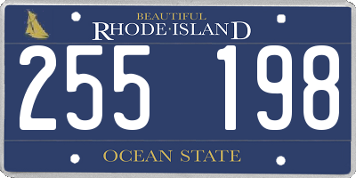 RI license plate 255198