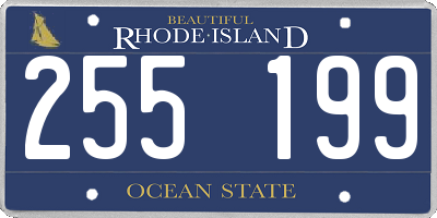 RI license plate 255199