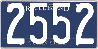 RI license plate 2552