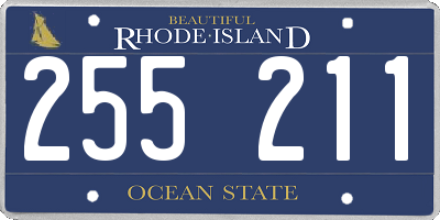 RI license plate 255211